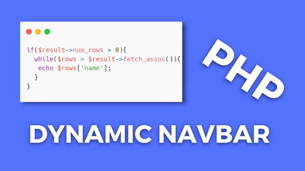 dynamic navbar using php banner