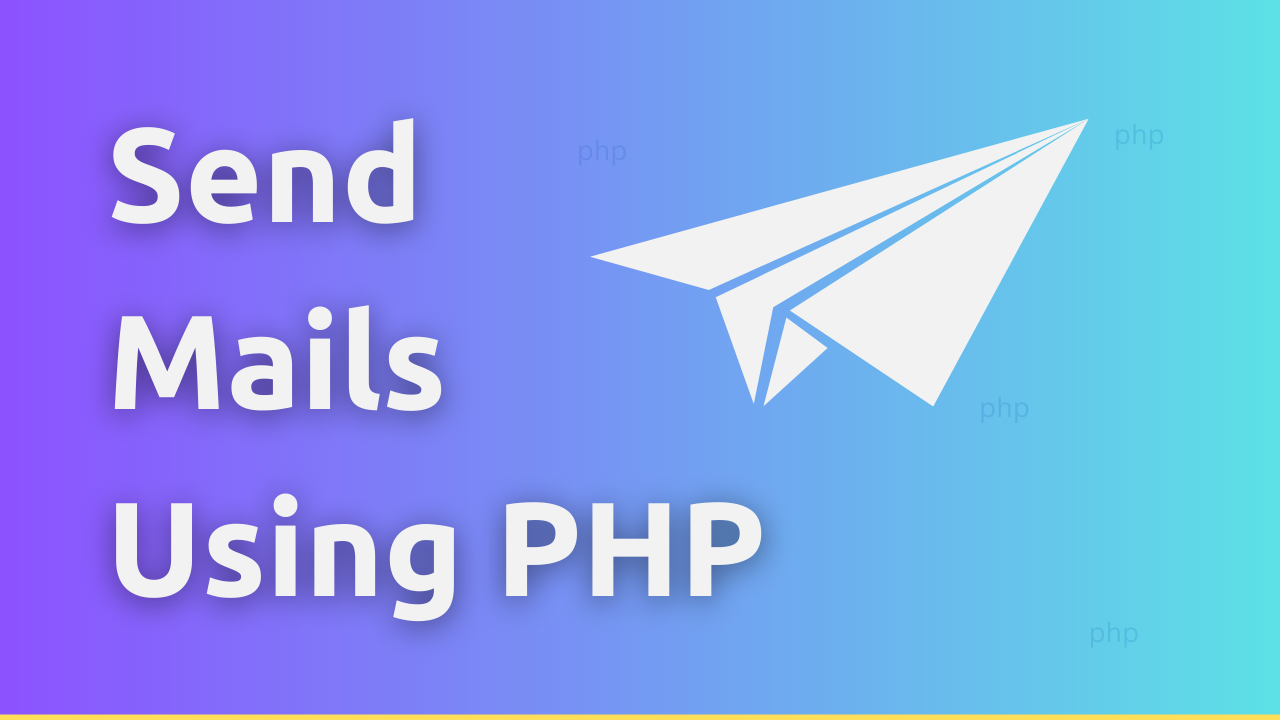 sending mails in php using mail function
